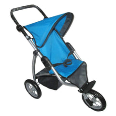 Playworld Blue Dolls 3 Wheel Stroller - Toyworld