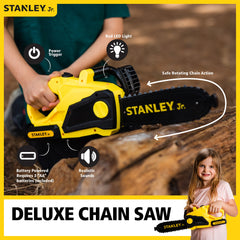 Stanley Jr Battery Operated Deluxe Weed Chainsaw Img 3 | Toyworld