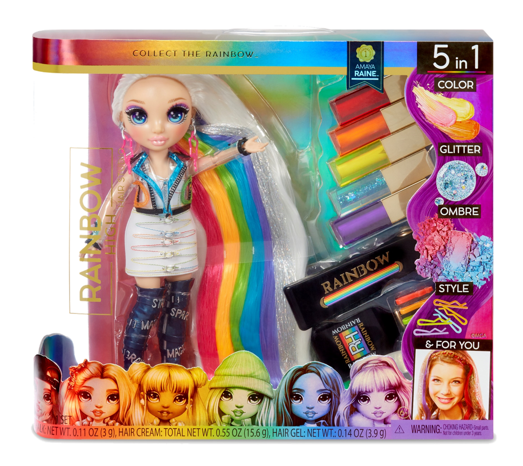 Rainbow Surprise Hair Play Rainbow Doll - Toyworld