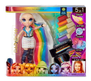 Rainbow Surprise Hair Play Rainbow Doll - Toyworld