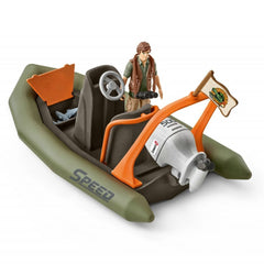 SCHLEICH WILD LIFE JUNGLE DINGHY WITH RANGER