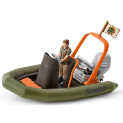 SCHLEICH WILD LIFE JUNGLE DINGHY WITH RANGER