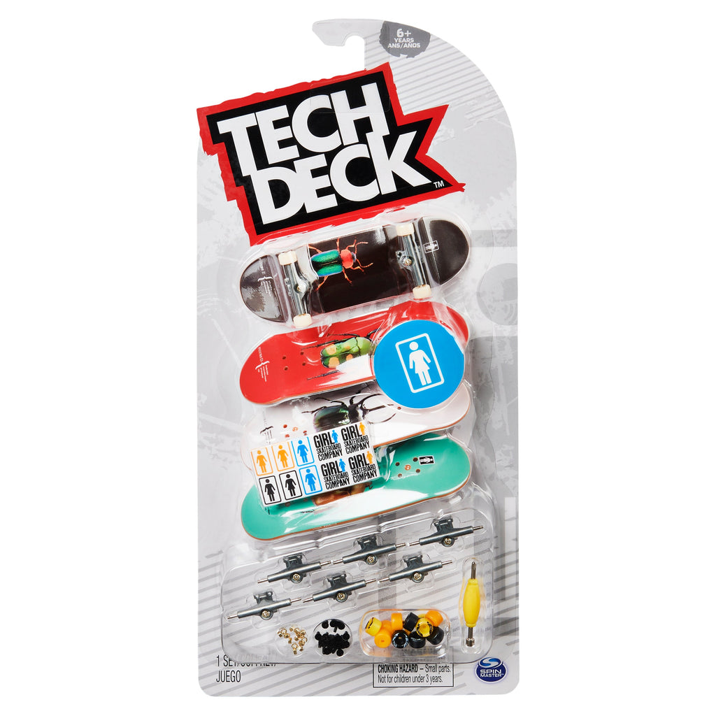 TECH DECK 4 PACK GIRL