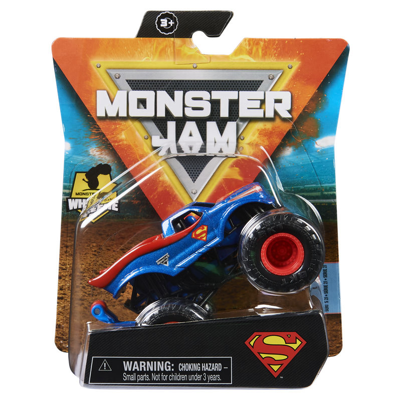 MONSTER JAM 1:64 DIE CAST WITH WHEELIE BAR SUPERMAN