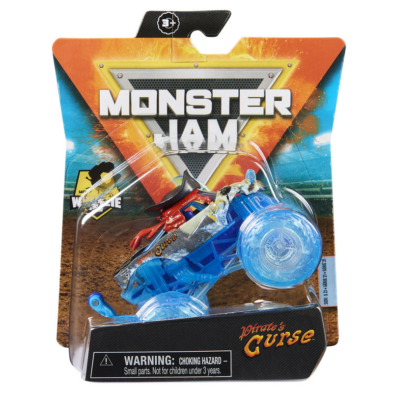 MONSTER JAM 1:64 DIE CAST WITH WHEELIE BAR PIRATES CURSE