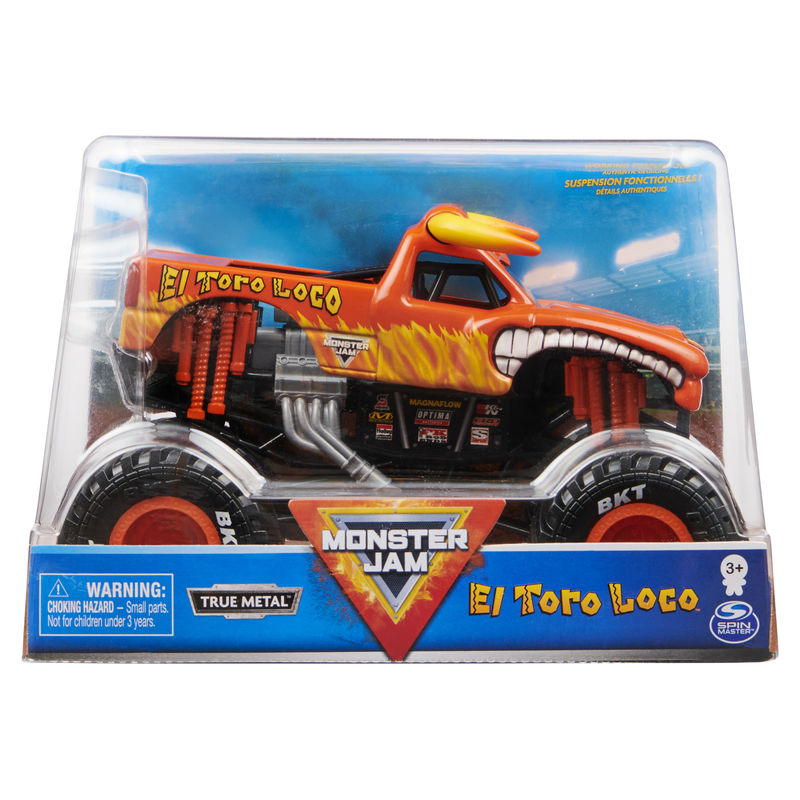 MONSTER JAM 1:64 DIE CAST WITH WHEELIE BAR EL TORO LOCO