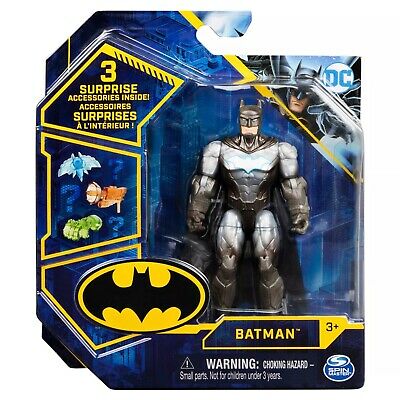 BATMAN 4 INCH FIGURES SILVER BATMAN