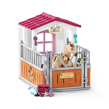 Schleich Horse Stall With Horses & Groom - Toyworld