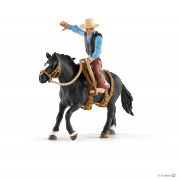 Schleich Saddle Bronc Riding With Cowboy - Toyworld