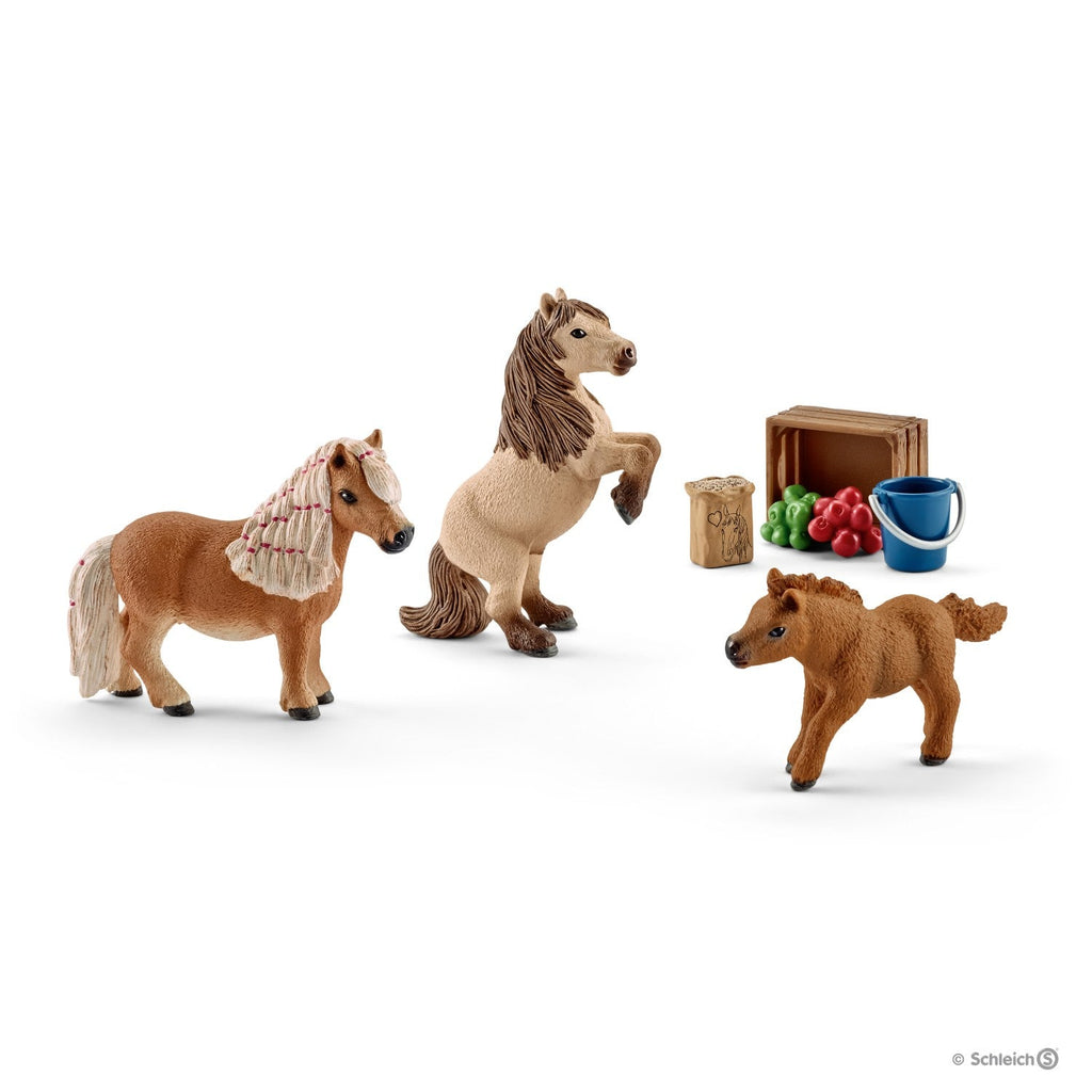 Schleich Miniature Shetland Pony Family - Toyworld