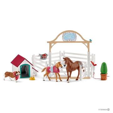 Schleich Hannahs Guest Horses With Ruby The Dog - Toyworld