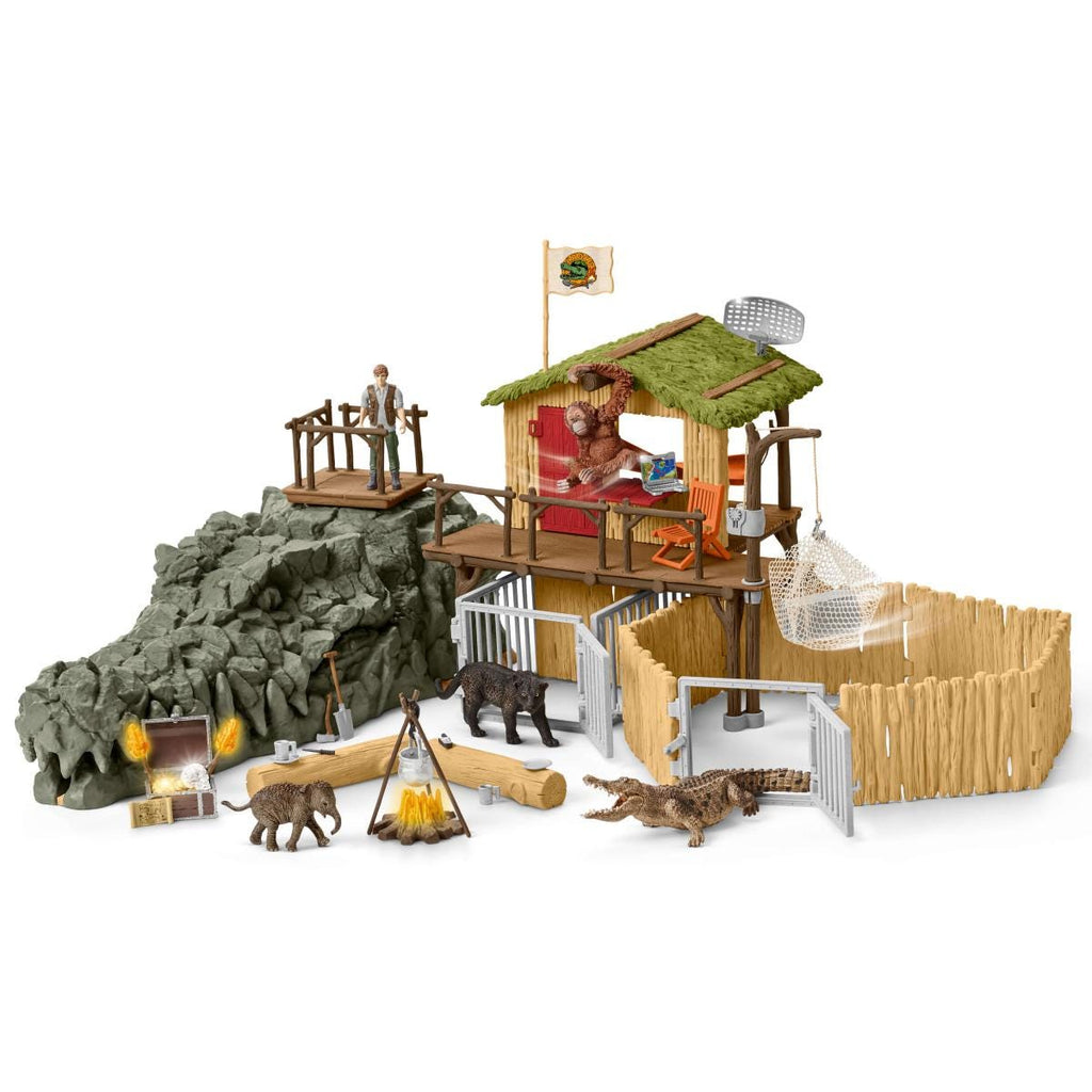 SCHLEICH WILD LIFE CROCO JUNGLE RESEARCH STATION