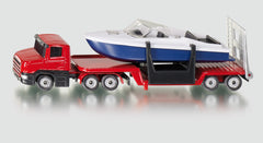 Siku 1613 Low Loader With Boat - Toyworld