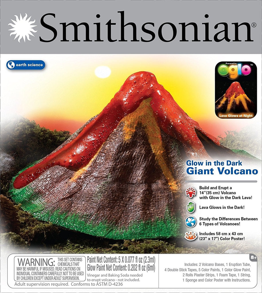 Smithsonian Glow In The Dark Giant Volcano - Toyworld