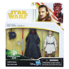 Star Wars Universe Force Link 2.0 2-Figure Pack Darth Maul Qui Gon Jinn - Toyworld