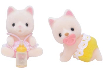 SYLVANIAN FAMILIES SILK CAT TWIN BABIES