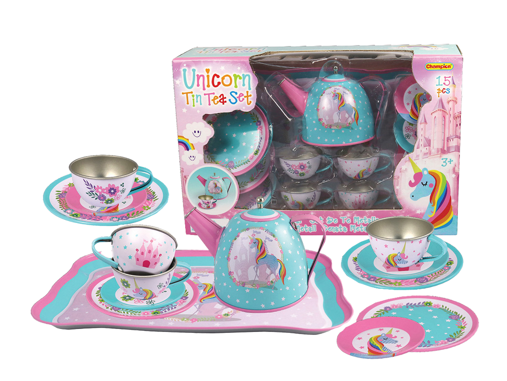 Champion Unicorn Metal Tea Set | Toyworld