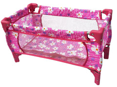 Playworld Doll Travel Cot Pink - Toyworld