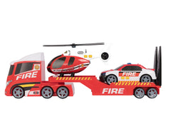 Teamsterz Light & Sound Fire Heli Transporter Img 1 - Toyworld