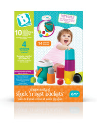 Bkids Shape Sorting Stack 'N Nest Buckets Img 1 | Toyworld