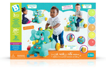 Bkids Sit Walk & Ride Elephant | Toyworld