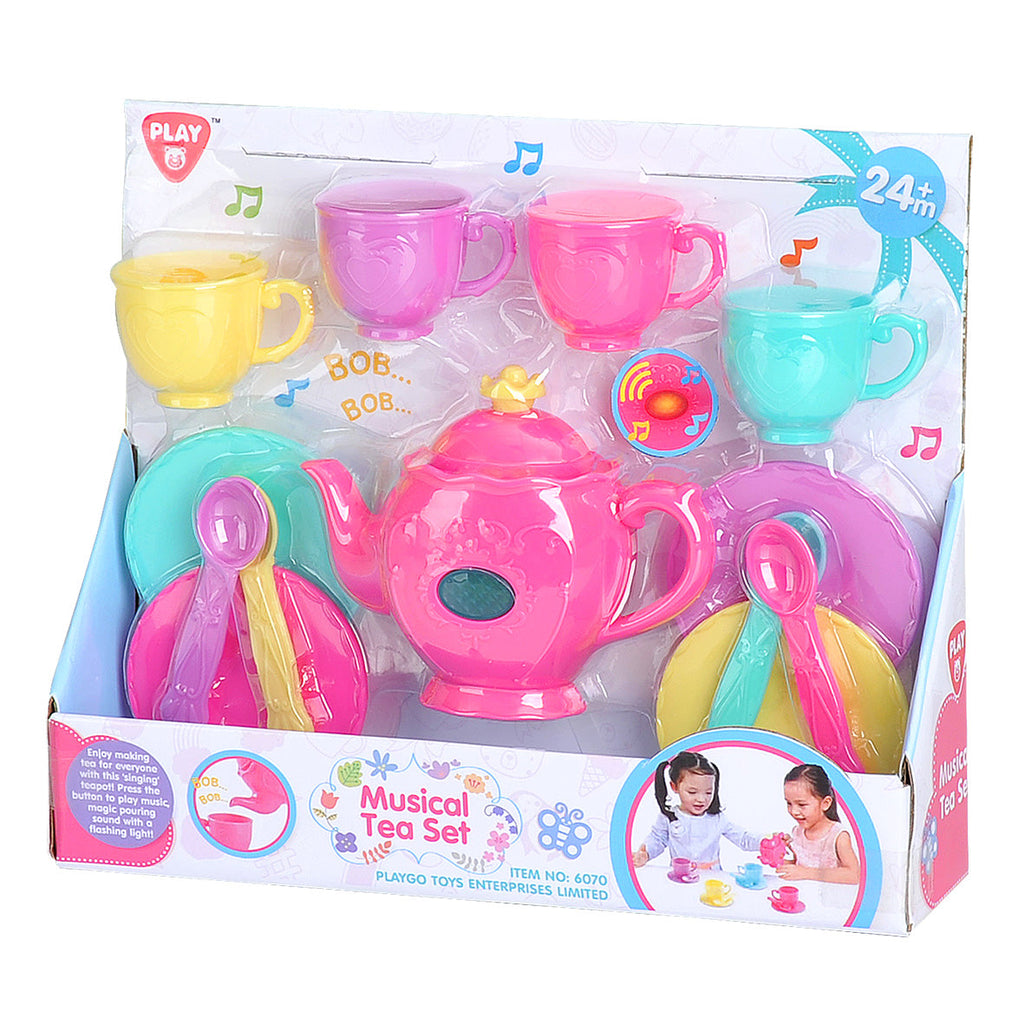 Playgo Battery Operated Pink Musical Tea Set | Toyworld