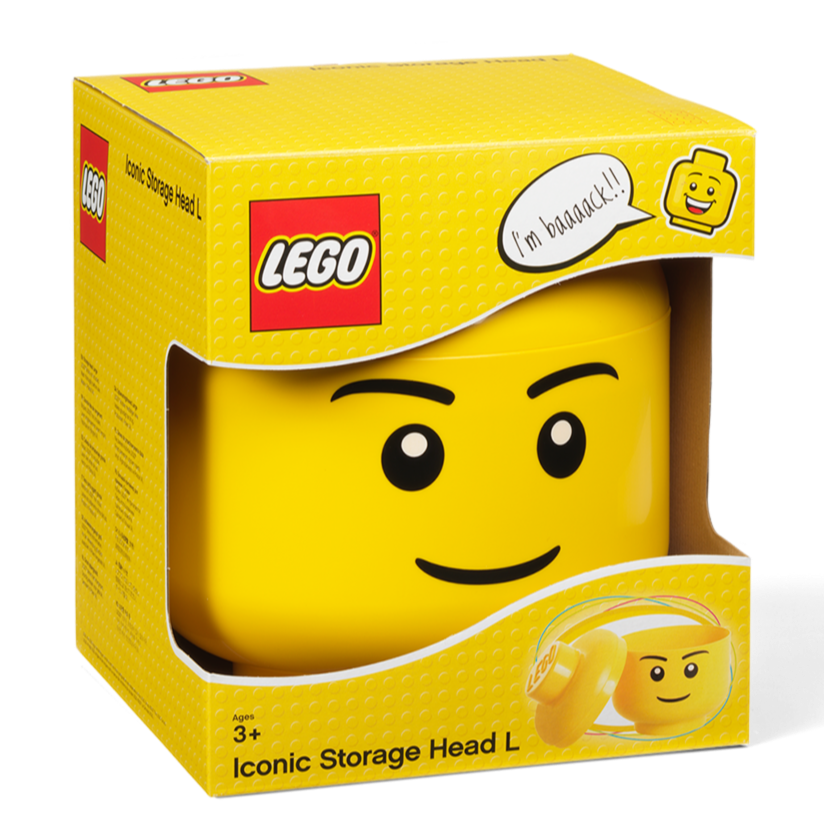 Lego Large Storage Head Boy | Toyworld