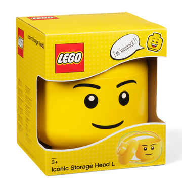 Lego Large Storage Head Boy | Toyworld