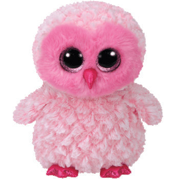 Ty Beanie Boo Twiggy The Pink Owl Large - Toyworld