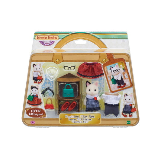 Sylvanian Families Fashin Play Set Town Girl Tuxedo Cat - Toyworld