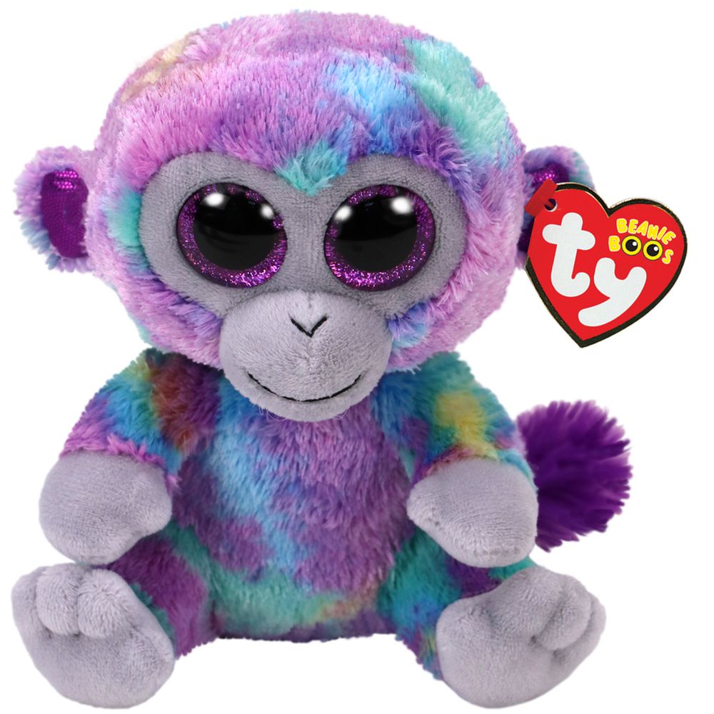 Ty Beanie Boos Zuri The Pastel Coloured Monkey - Toyworld