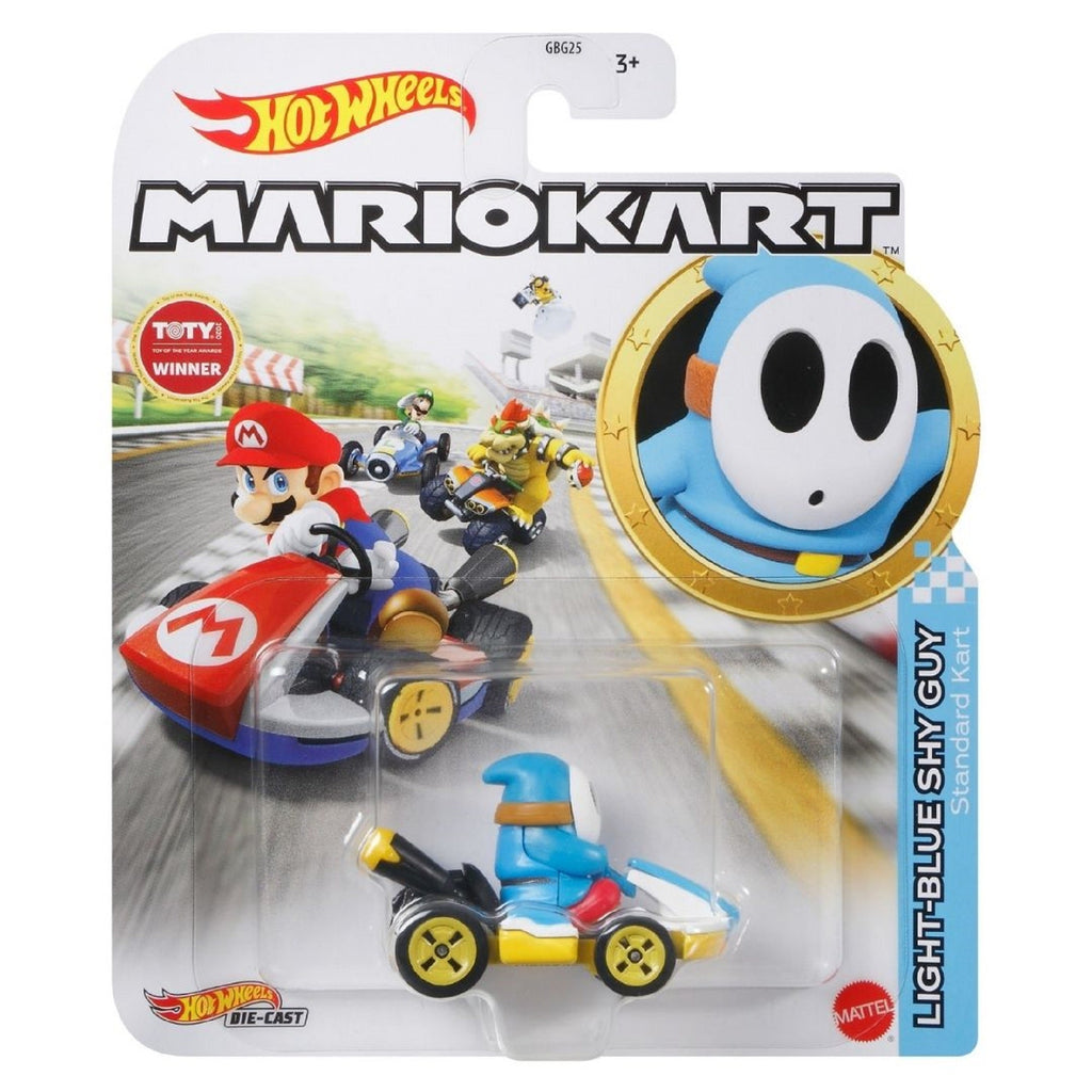 HOT WHEELS MARIO KART LIGHT-BLUE SHY GUY STANDARD KART