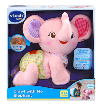 Vtech Crawl With Me Elephant Pink - Toyworld