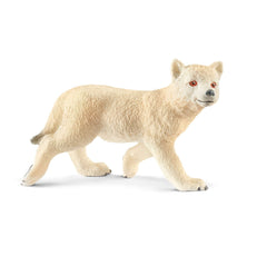 Schleich Arctic Wolf Cub Green Dot - Toyworld