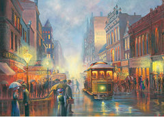 BLUE OPAL 1000 PIECE TRAMS IN GASLIGHT