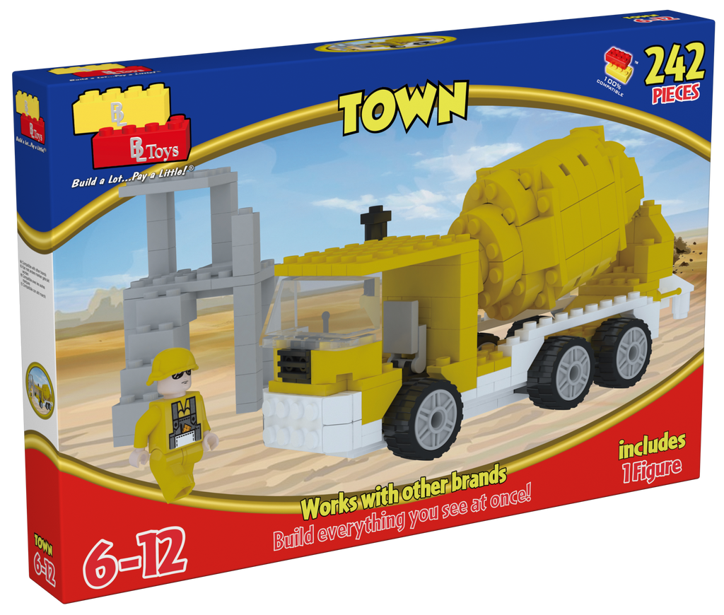 Best Lock Medium Construction Set Cement Mixer - Toyworld