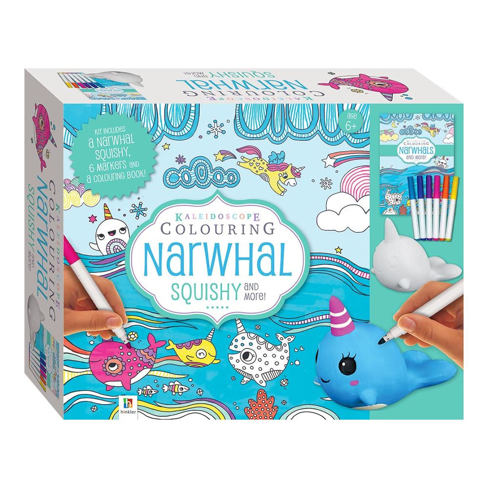 Kaleidoscope Colouring Narwhal Squishy - Toyworld