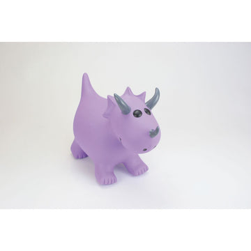 Happy Hopperz Purple Triceratops Small - Toyworld