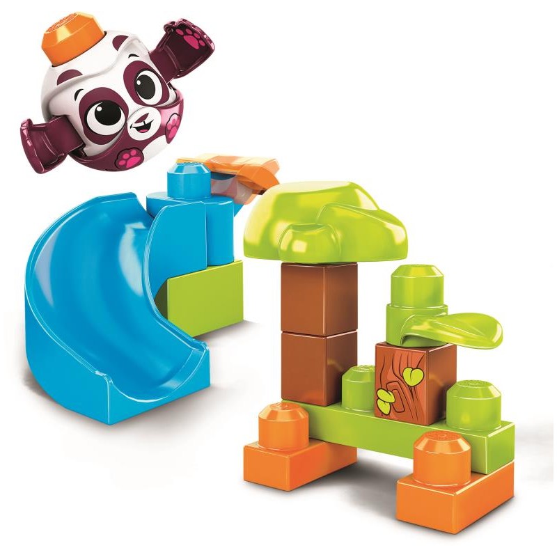 Megabloks World Of Peek A Blocks Launch N Slide Panda - Toyworld