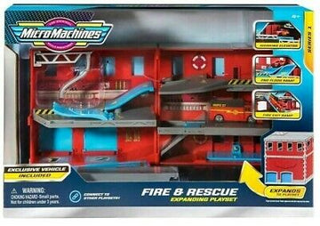 Micro Machines Fire & Rescue Expanding Playset - Toyworld