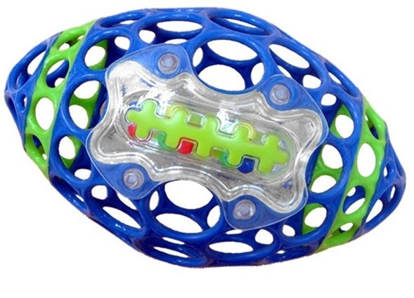 Oball Grab Rattle Football Blue - Toyworld