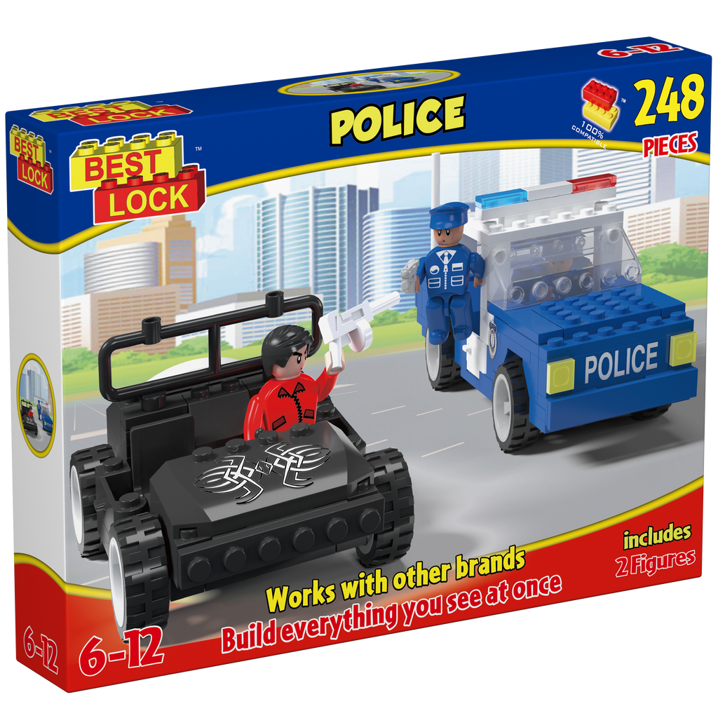 Best Lock Large Construction Set Police - Toyworld