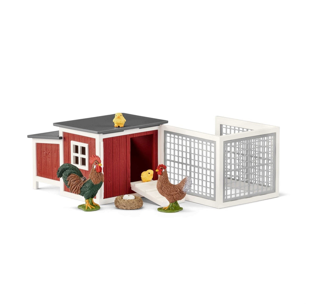 SCHLEICH CHICKEN COOP WITH CHICKS