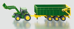 Siku 1843 1:87 John Deere With Front Loader & Trailer - Toyworld