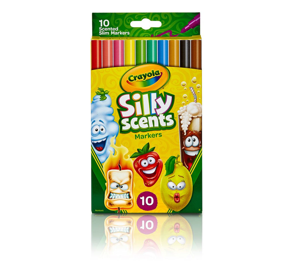 CRAYOLA SILLY SCENTS SLIM MARKERS 10 PACK