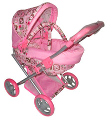 Playworld Pink Dolls Pram Medium - Toyworld