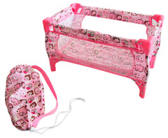 Playworld Pink Dolls Travel Cot - Toyworld