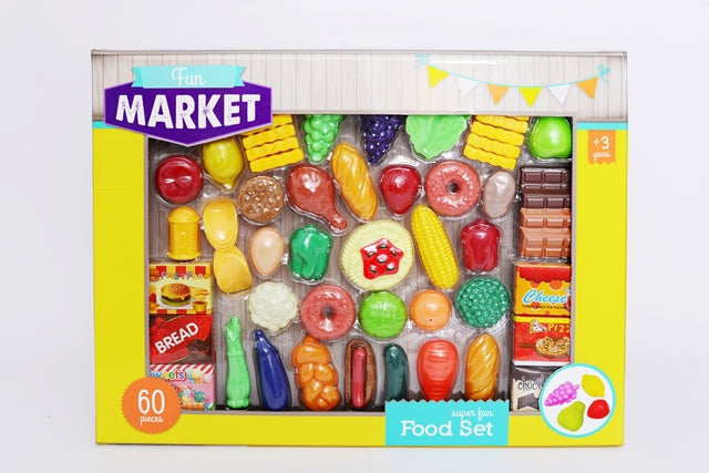 Fun Market 60 Piece Food Playset - Toyworld